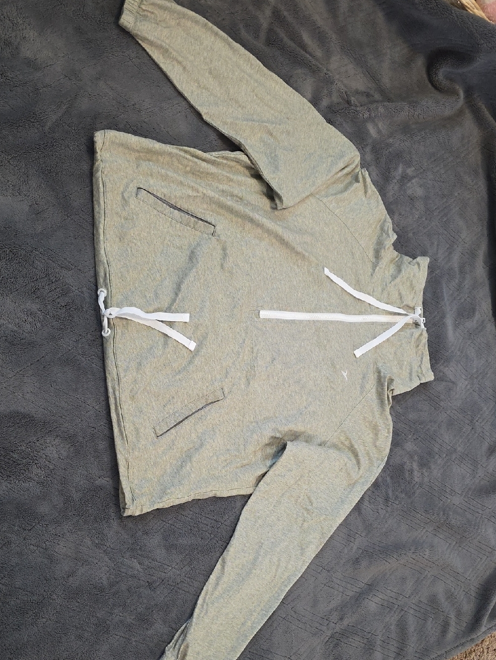 0Old Navy Grey Heather Half-Zip Utility Jacket